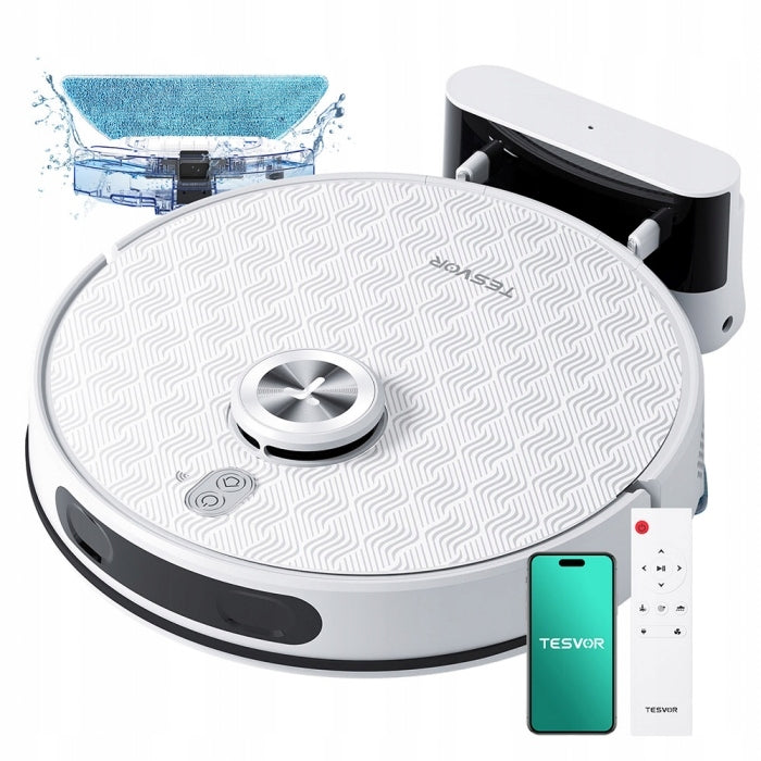 ROBOT SPRZĄTAJĄCY ODKURZACZ WIFI HEPA TESVOR S8 PRO SMART LASER MOP 8000Pa
